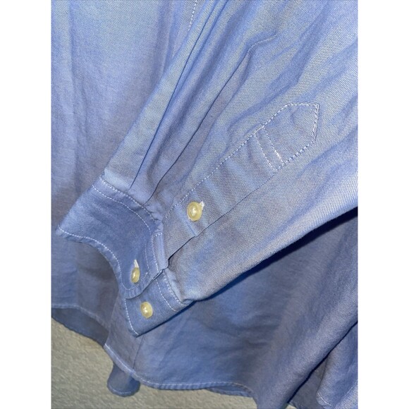 Tommy Hilfiger Dress Mens Blue Button Long Sleeve Shirt Small Check 90s L - Picture 7 of 11